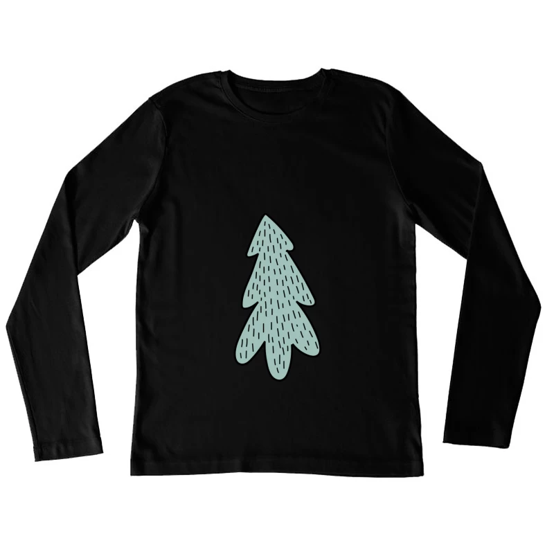 Arbre de Noël abstrait Femme Manches Longues T-Shirt