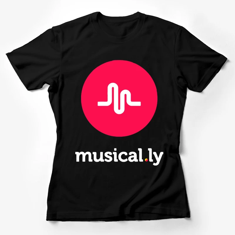 Musical.ly Social Media App Logo Design Female T-Shirt