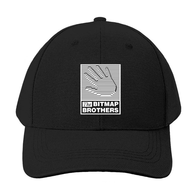 Bitmap Brothers Logo with Striped Hand Optical Illusion Baseball Cap