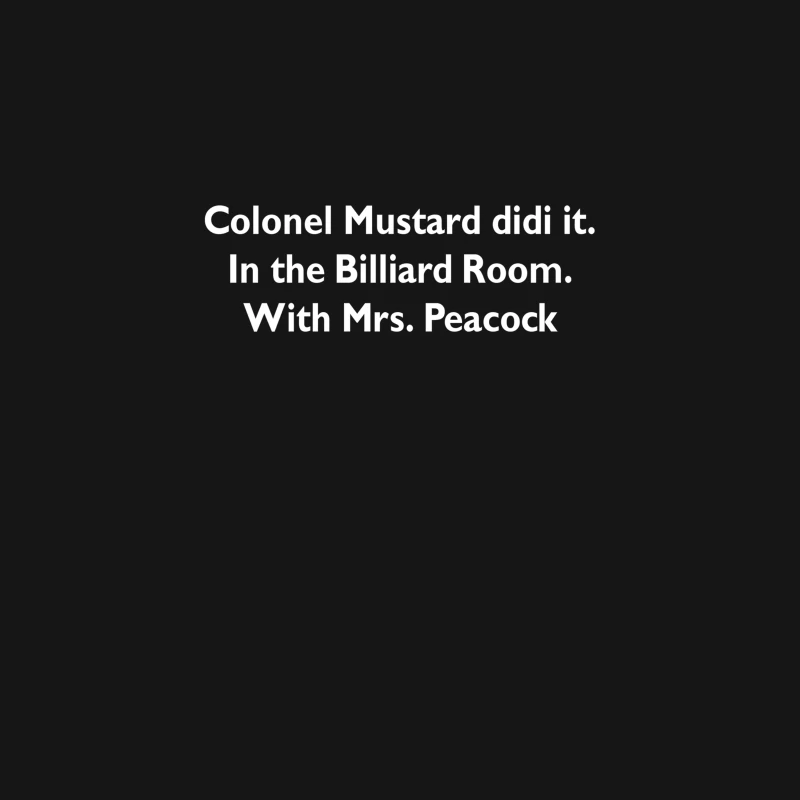 Colonel Mustard Clue Billiard Funny Desk Mat