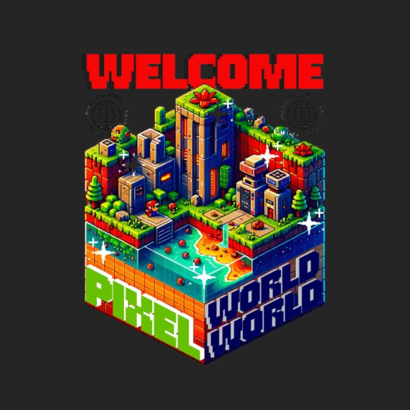 Willkommen in der Pixelwelt Herren Pullover Sweatshirt