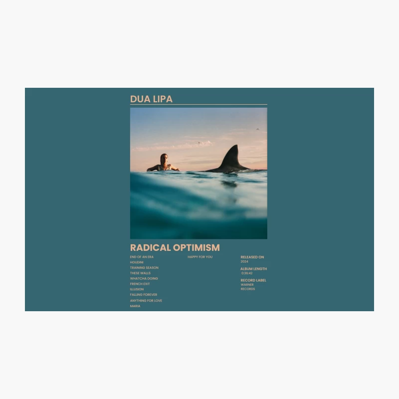 Dua Lipa's "Radical Optimism" Album Cover Features Swimmer and Shark Travel Mug