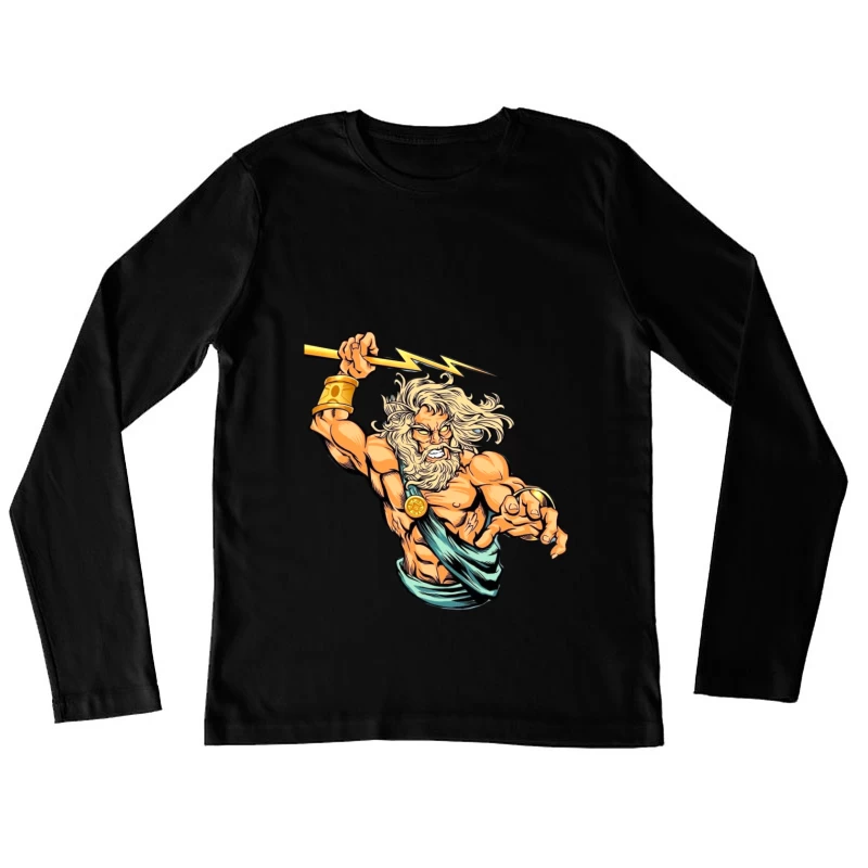 Zeus: The God of Lightning Female Long Sleeve T-Shirt