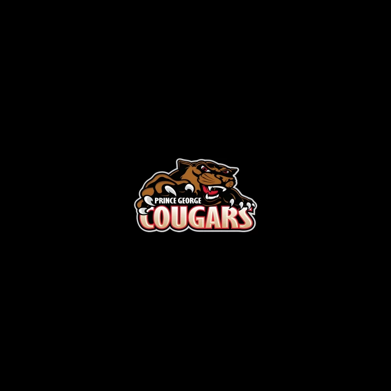 Prince George Cougars Sports Team Logo with Fierce Cougar Mascot Prince George Cougars Coffee Mug