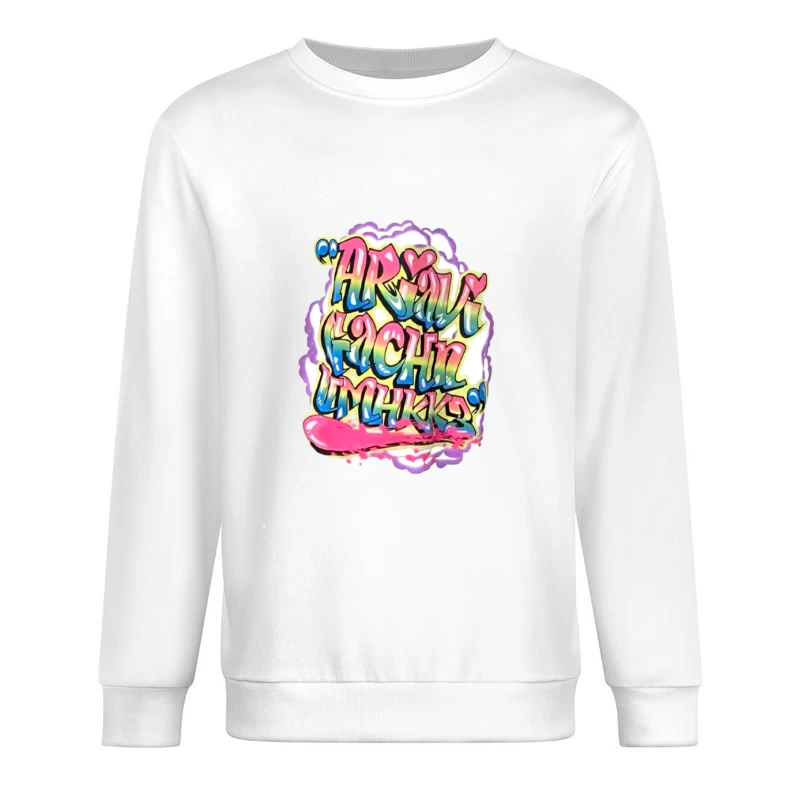 Farbige Graffiti-Worte Herren Pullover Sweatshirt