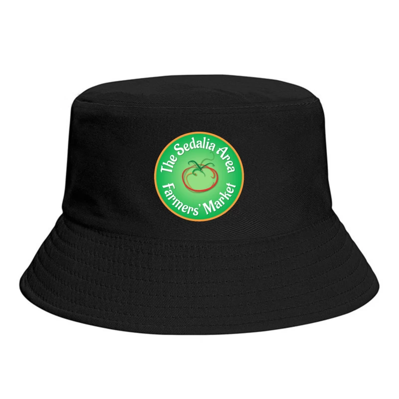 Sedalia Area Farmers' Market Circular Green Logo with Tomato Design Bucket Hat