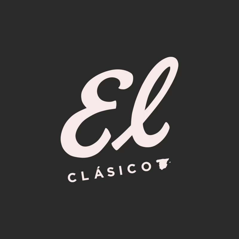 Pink Cursive El Clasico Logo: Minimalist Branding Text Baseball Cap