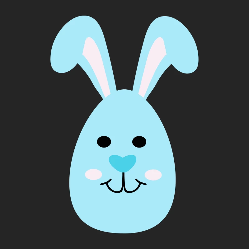 Lapin bleu mignon avec oreilles Homme Sweat-shirt à enfiler