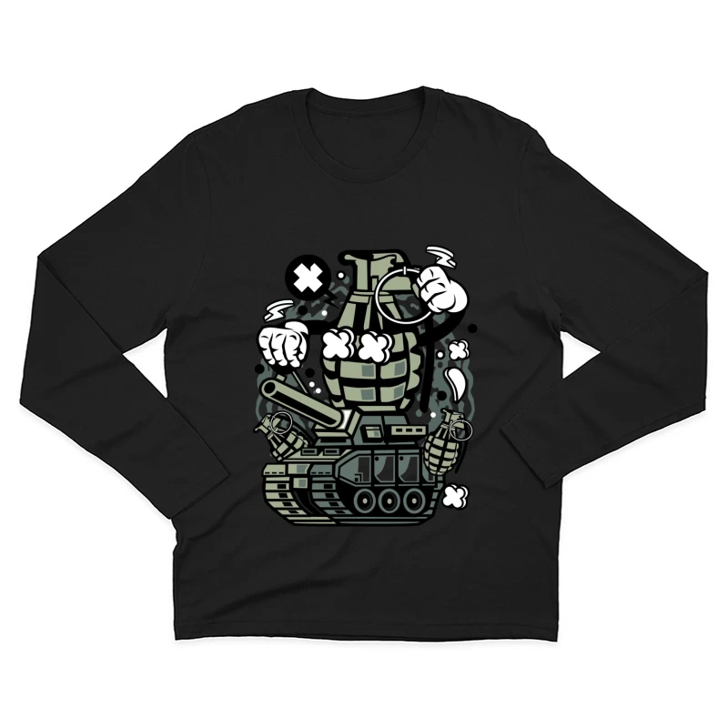 Grenade sur chenilles Homme Manches Longues T-Shirt
