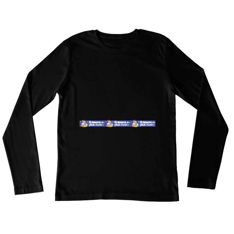 Das Monster-Labubu: Fruchtiges Design Damen Langarm T-Shirt