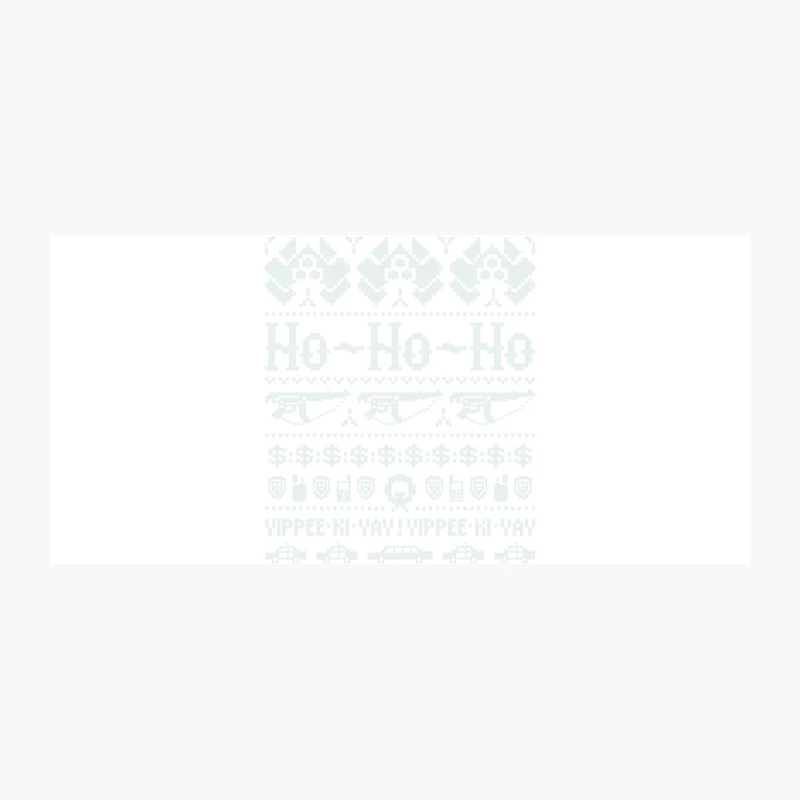 Pixelated Christmas Sweater Pattern with Ho-Ho-Ho Text Coffee Mug