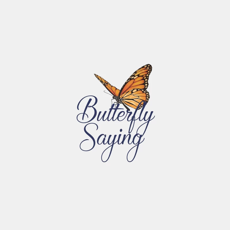 Monarch Butterfly Logo with Elegant Typography Bucket Hat