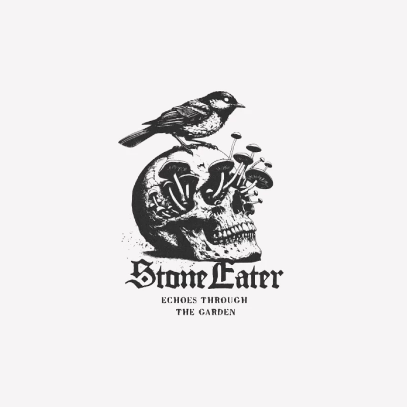 Crâne avec un oiseau Femme T-Shirt