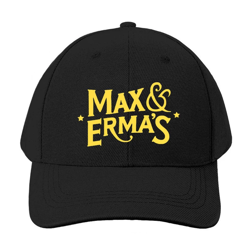 Max & Erma's Yellow Typography Logo Design Baseball Cap