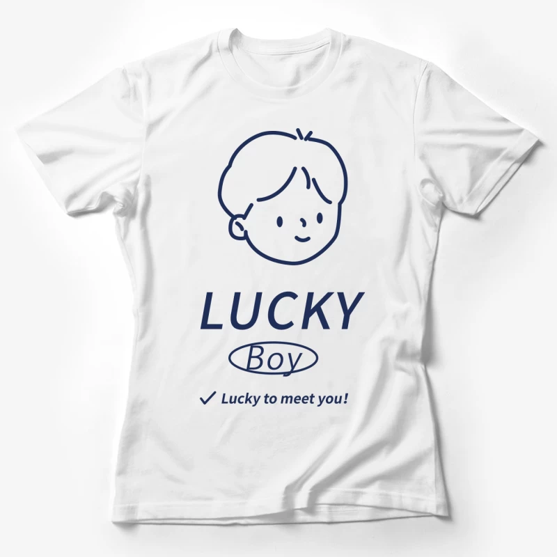 Glücklicher Junge Design Damen T-Shirt