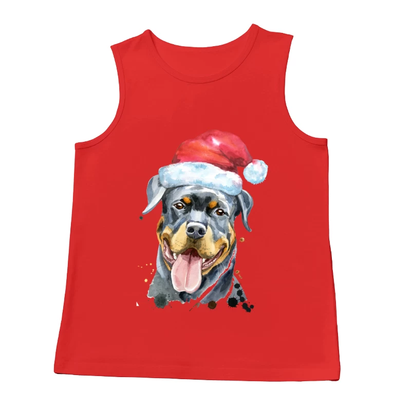 Chien avec bonnet de Noël Homme Débardeur