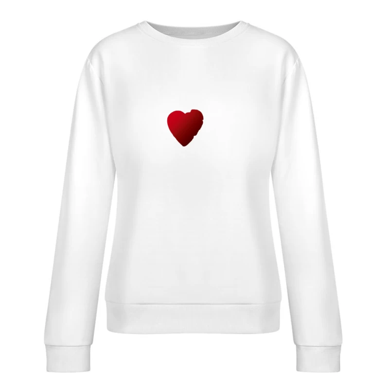 Abstraktes Herz und Schriftzug 'Peace' Damen Pullover Sweatshirt