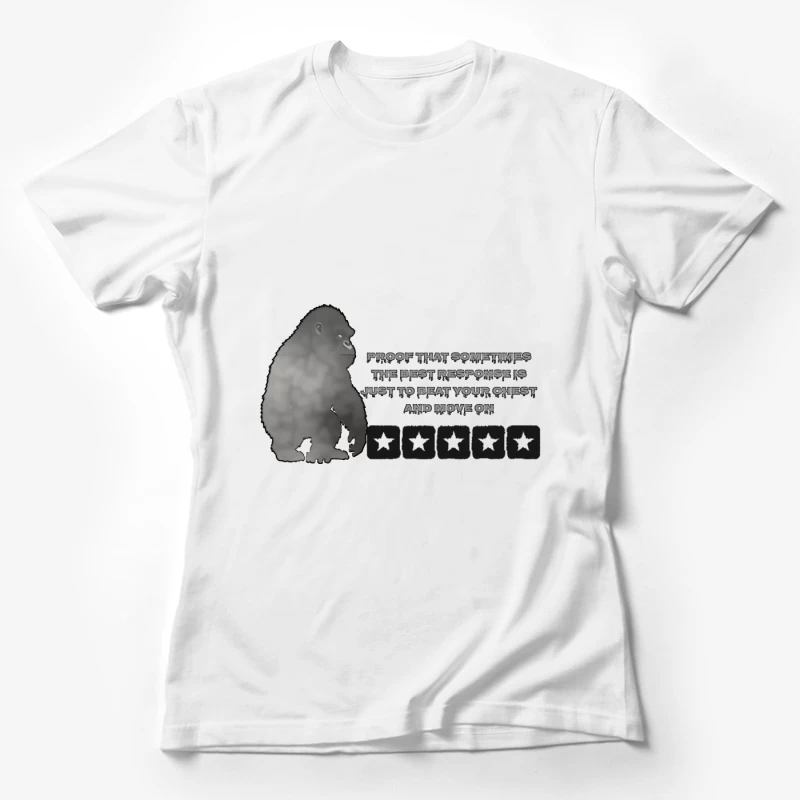 Gorilla Strength and Motivation Illustration Female T-Shirt