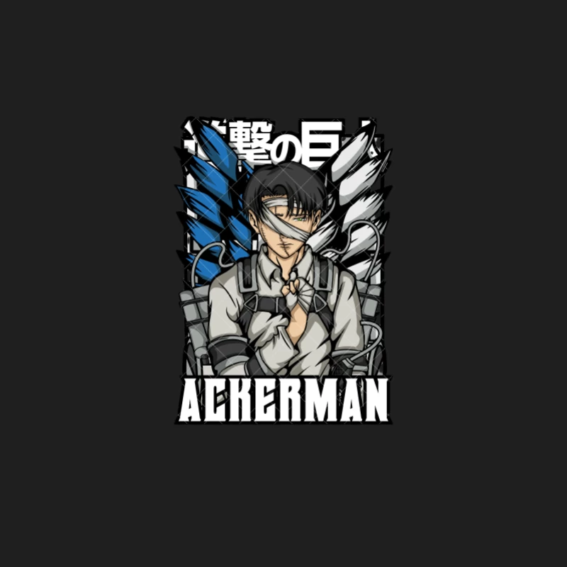 Anime Charakter mit Flügel, Blau und Grau Design Herren Tanktops