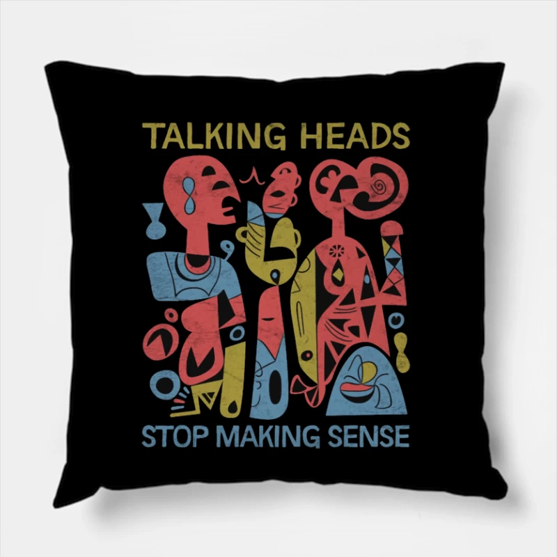 Talking Heads "Stop Making Sense" Abstract Album Art Throw Pillow