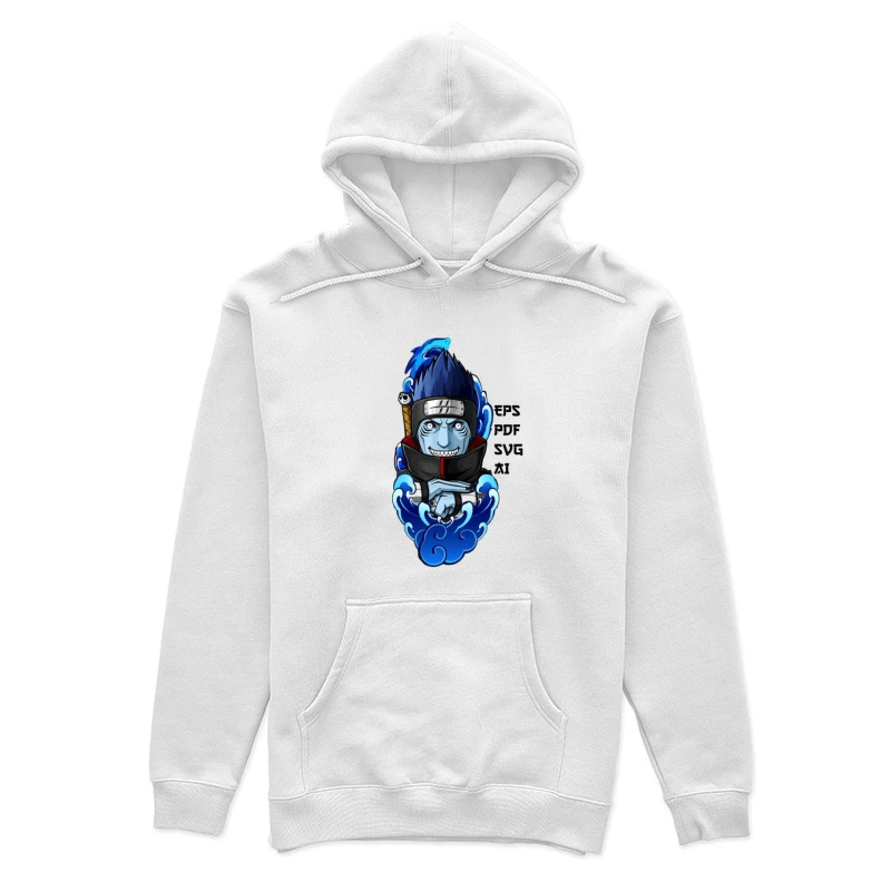 Anime Schwertträger mit blauem Haar Damen Pullover Hoodie