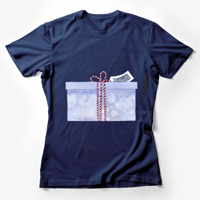 Cadeau enveloppé avec ruban festif Femme T-Shirt