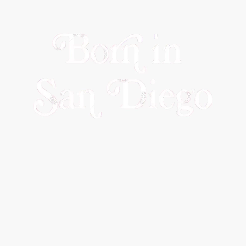 Born In San Diego -  Typography Design Cotton Tote Bag
