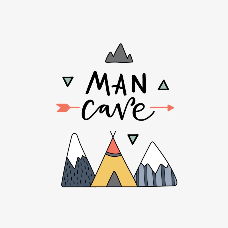 Tente et Montagnes avec Flèche et Texte Homme Sweat-shirt à enfiler