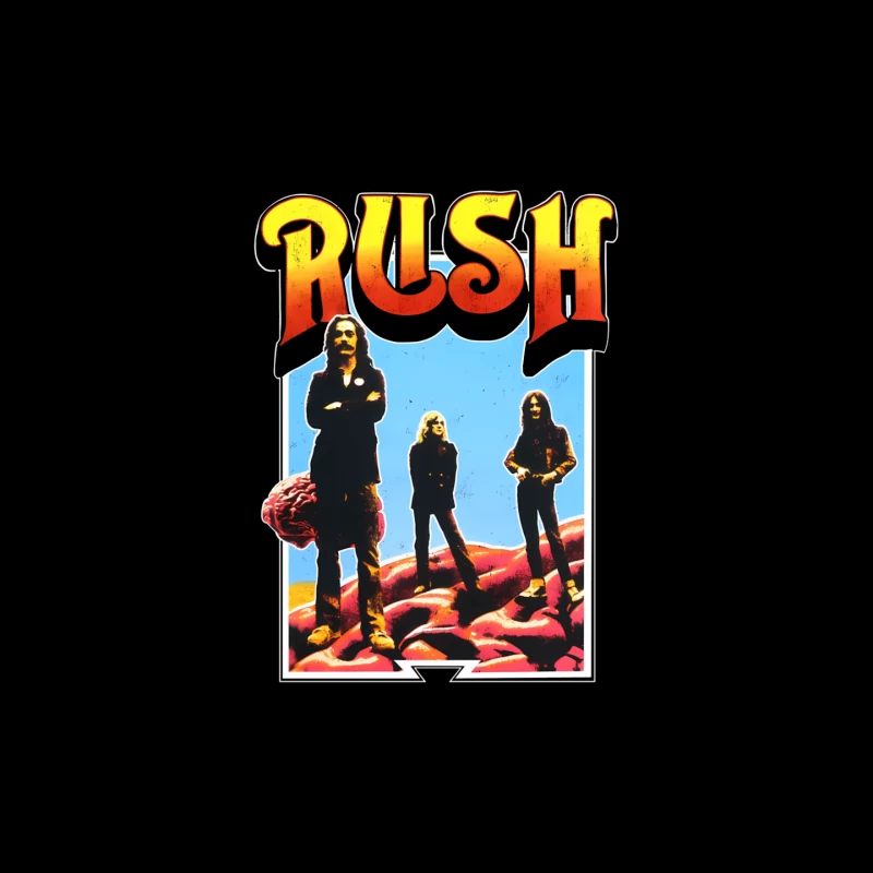 Retro Rush Rock Band Promotional Poster from the 1970s Mouse Pad