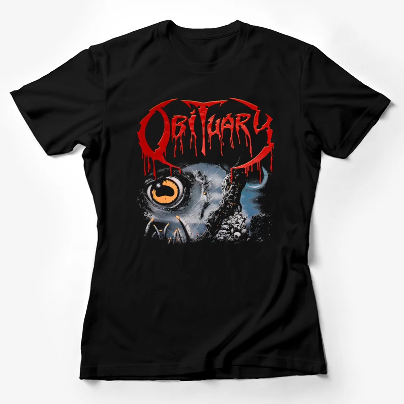 Obituary Slowly We Rot Red Female T-Shirt