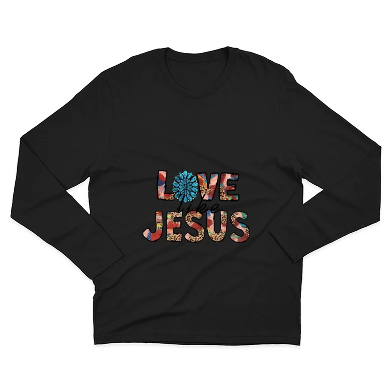 Bunter Liebesbrief an Jesus Herren Langarm T-Shirt