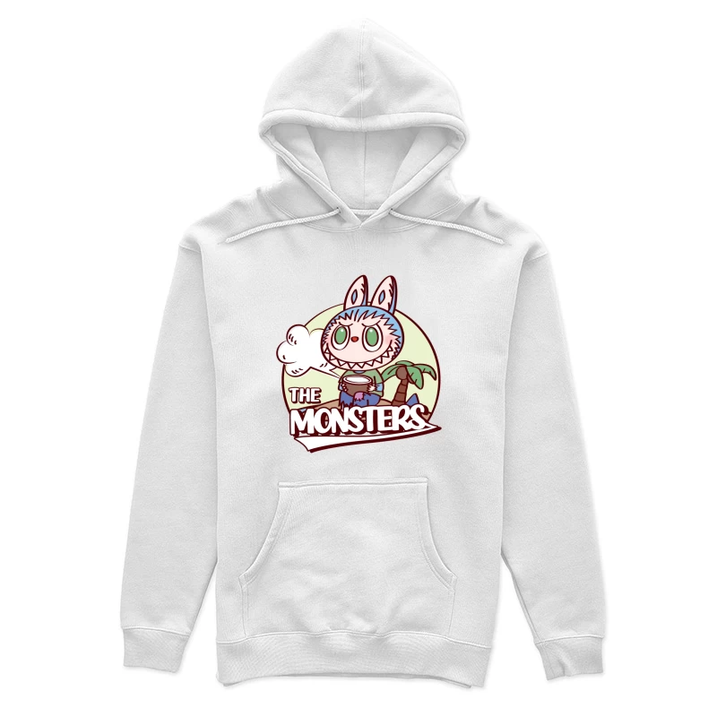 Niedliches Monster mit Palme und Wolke Damen Pullover Hoodie