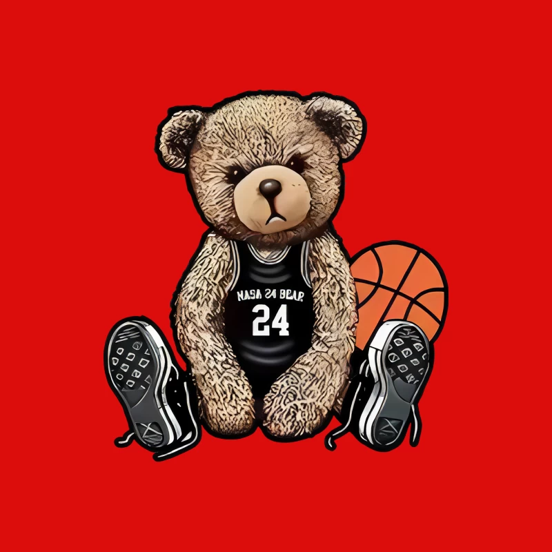 Basketball Teddy mit Trikot und Sneakers Herren Tanktops
