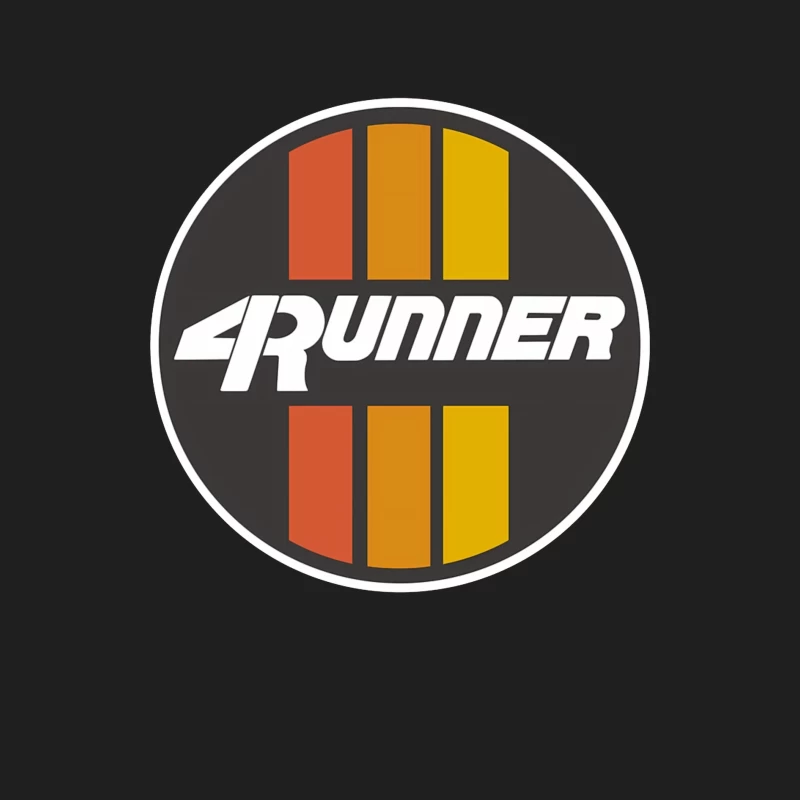 Retro-Style 4Runner Logo with Orange-Yellow Racing Stripes Male Tank Top