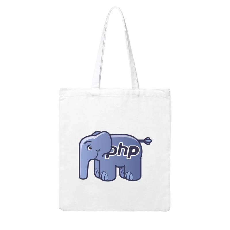 PHP Programming Language Elephant Mascot Logo Cotton Tote Bag