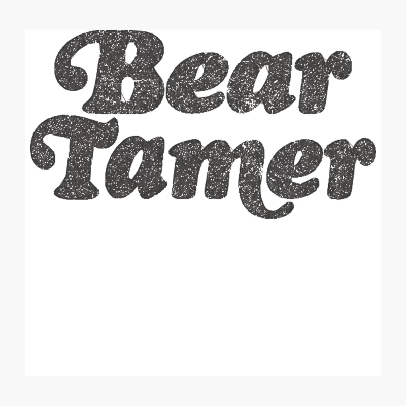 Bear Tamer  Faded Vintage Style Design (Black) Throw Pillow
