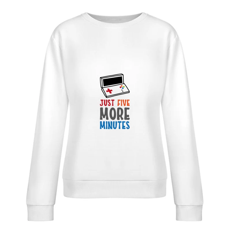 Motiv de gaming: juste cinq minutes de plus Femme Sweat-shirt à enfiler