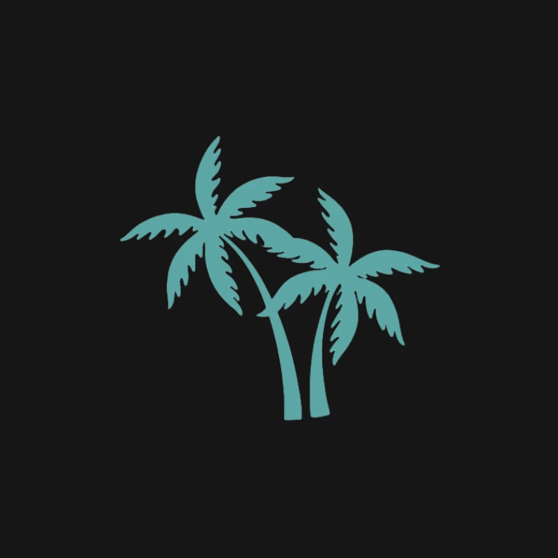 Silhouette de deux palmiers Homme T-Shirt