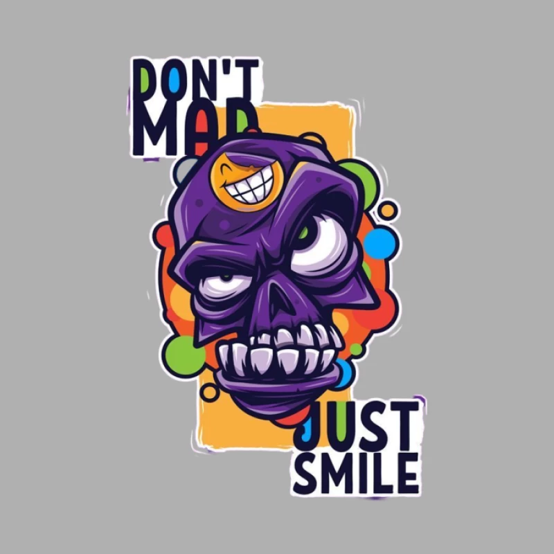 Lächelnder Totenkopf mit motivierendem Spruch Herren Tanktops