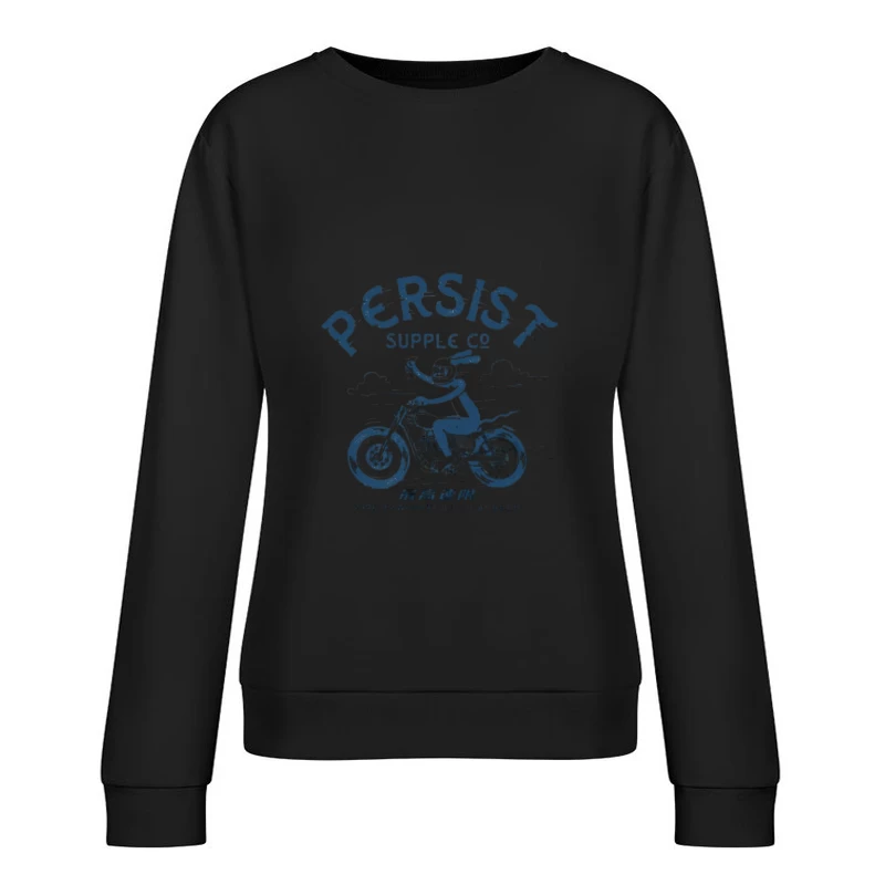 Motorradfahrer auf einer Kawasaki Damen Pullover Sweatshirt