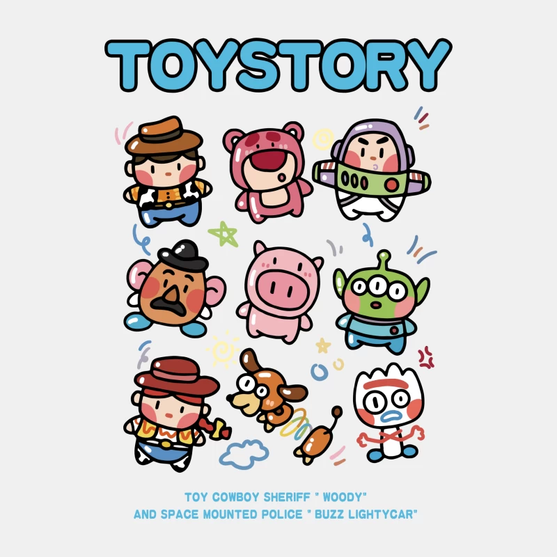 Niedliche Toy Story Charakterillustration Herren Tanktops