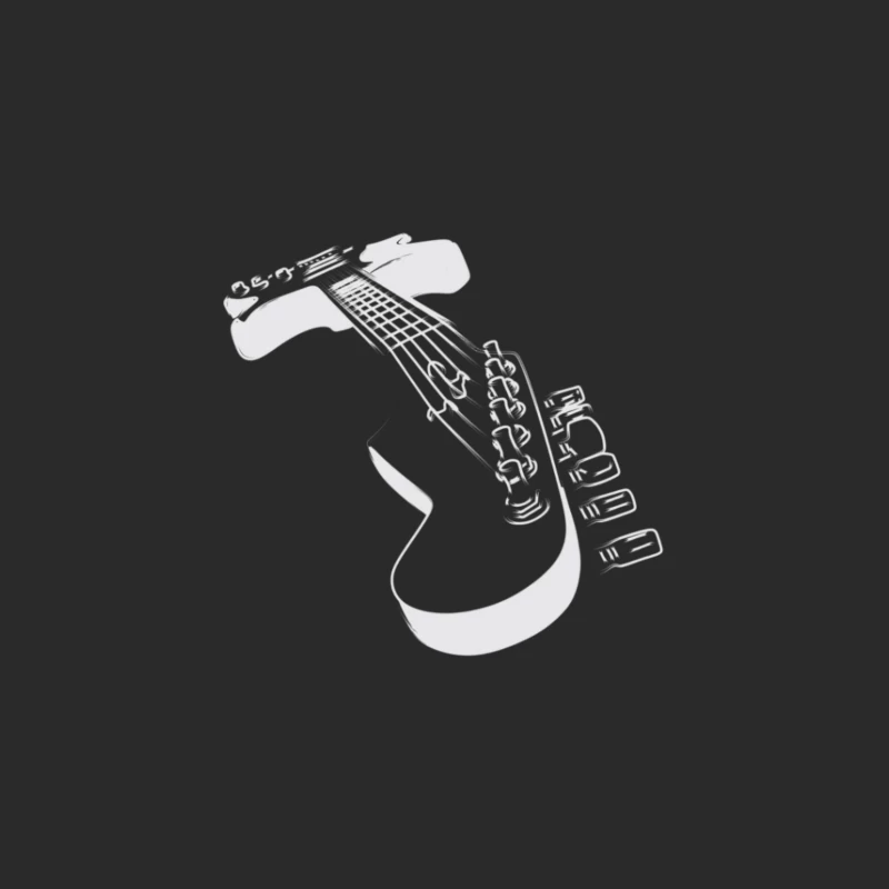 Illustration of a Guitar Baseball Cap