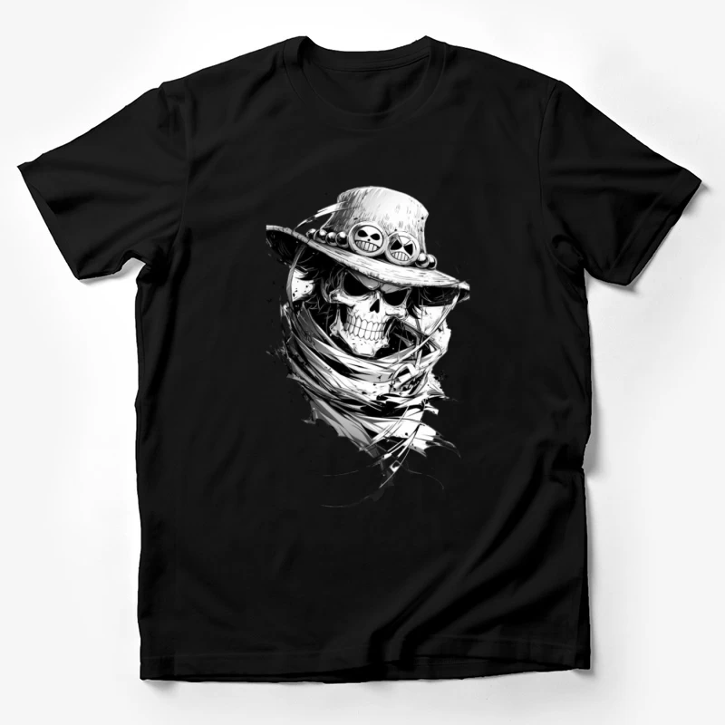 Skelett mit Hut und Schal Herren T-Shirt