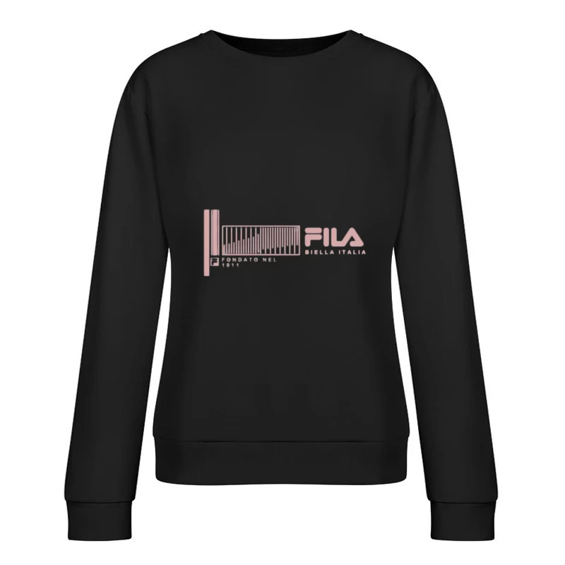 Fila Logo mit Barcode-Design Damen Pullover Sweatshirt