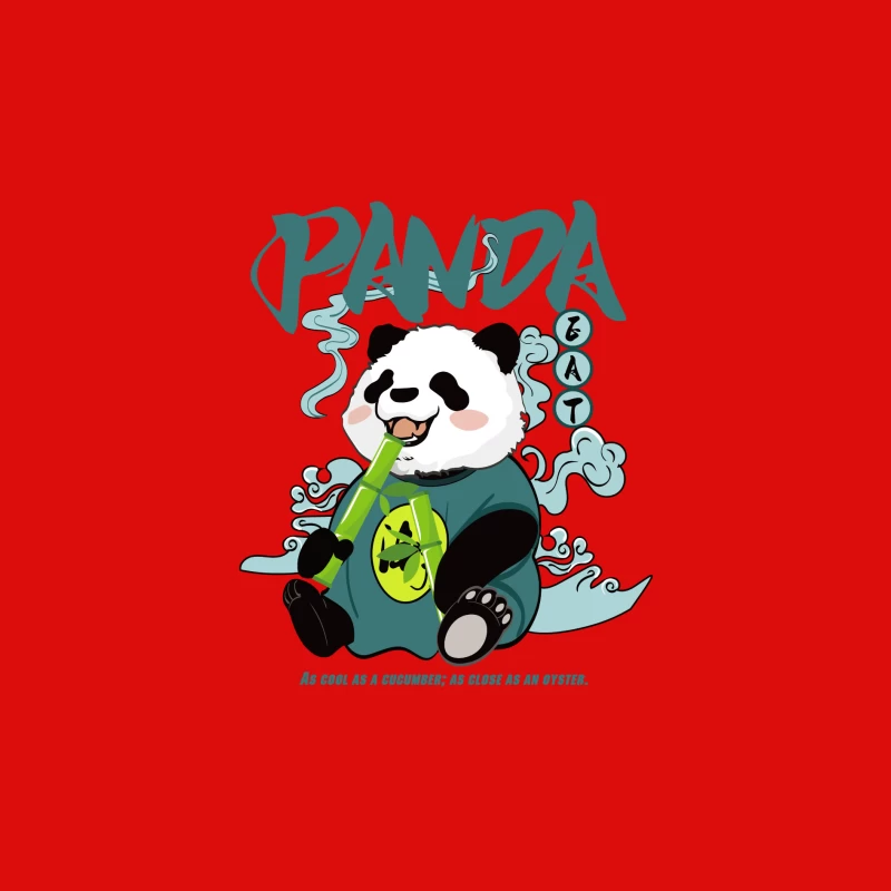 Lustiger Panda mit Bambus Herren Tanktops