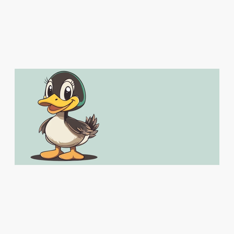 Cute Cartoon Duck Mascot Character Illustration Coffee Mug