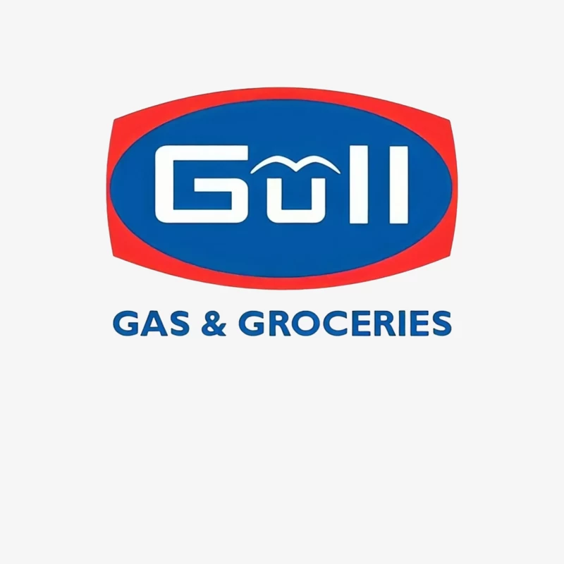 Gull Gas Station and Grocery Store Brand Logo Male Long Sleeve T-Shirt