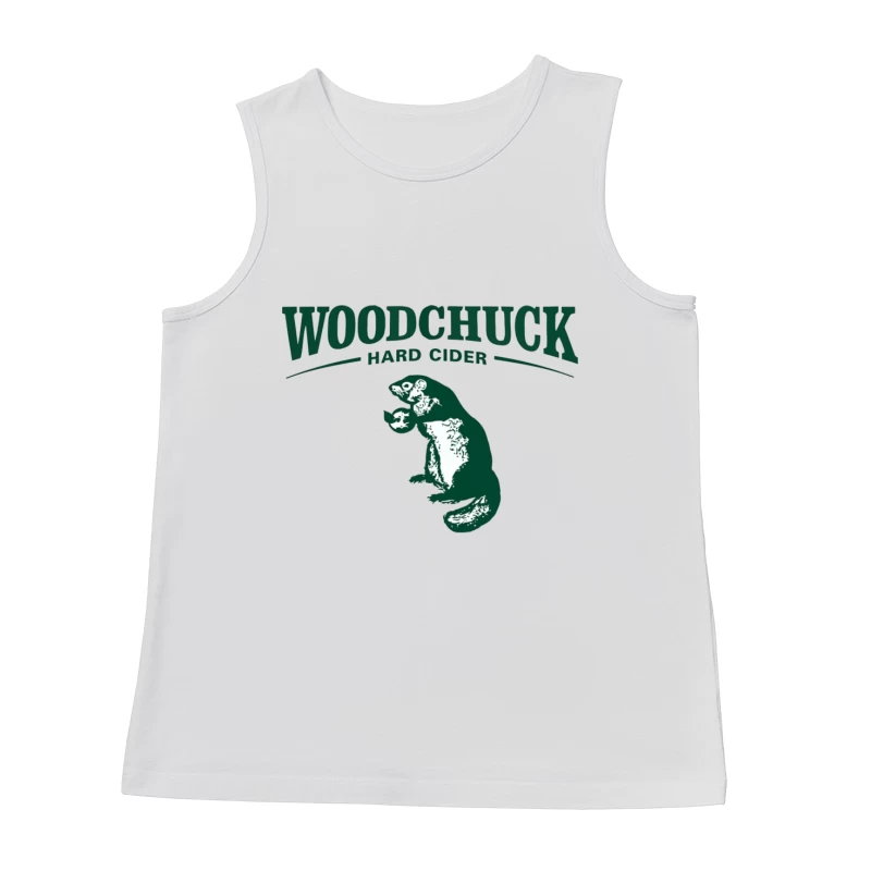 Woodchuck Hard Cider Green Logo with Mascot Design Male Tank Top