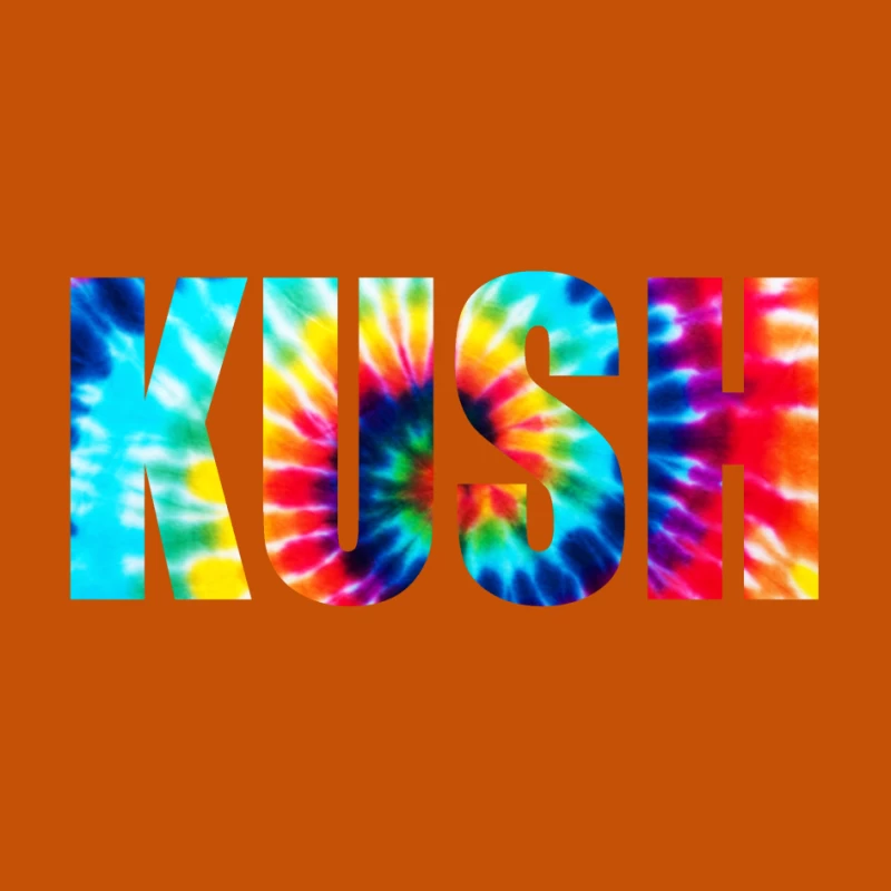 Colorful Tie-Dye KUSH Text Pin