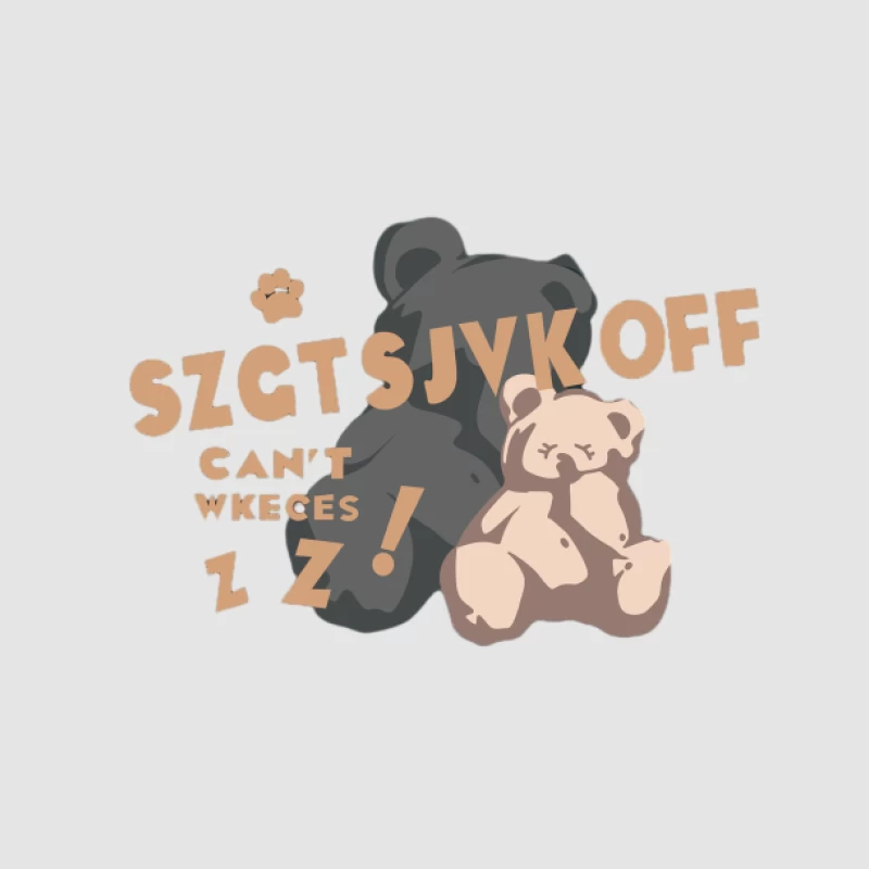 Ours en peluche insomniaque avec lettres Femme Sweat à capuche